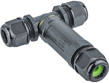 Кабельный коннектор Т-образный Navigator NTB-T01-3P-IP68 3PIN (0.5-4.0мм) IP68 черный картинка 